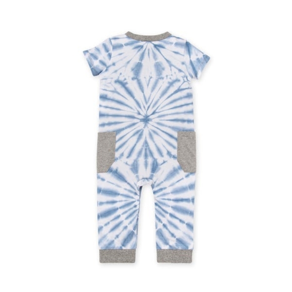 Burt's Bees Diamond Dusk Tie Dye Organic Baby Jumpsuit - Picture 2 of 2
